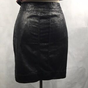 Leith faux leather skirt- blk